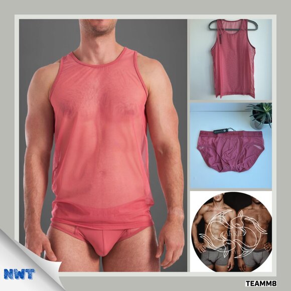 Teamm8 - Score Sheer Tank and Brief Set - Baroque Rose (M) - PRICE FIRM - Picture 1 of 10